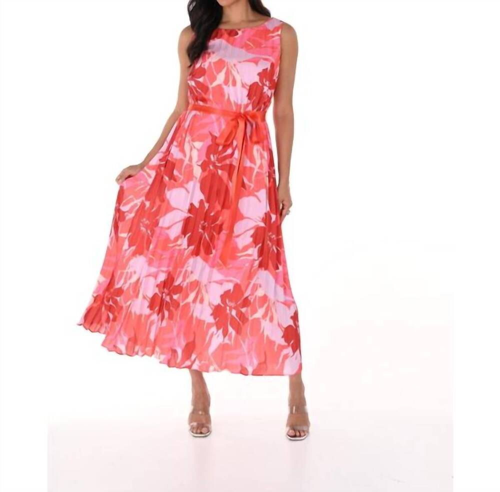 NEW FRANK LYMAN crackled fabric dress in orange/red